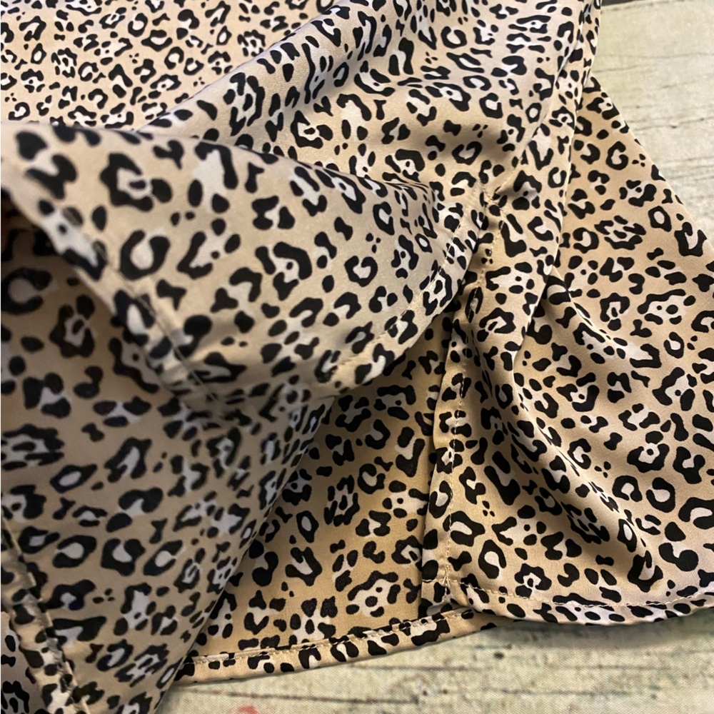 Maidenform cheetah print sleepwear slip dress. 1X - Picture 6 of 7